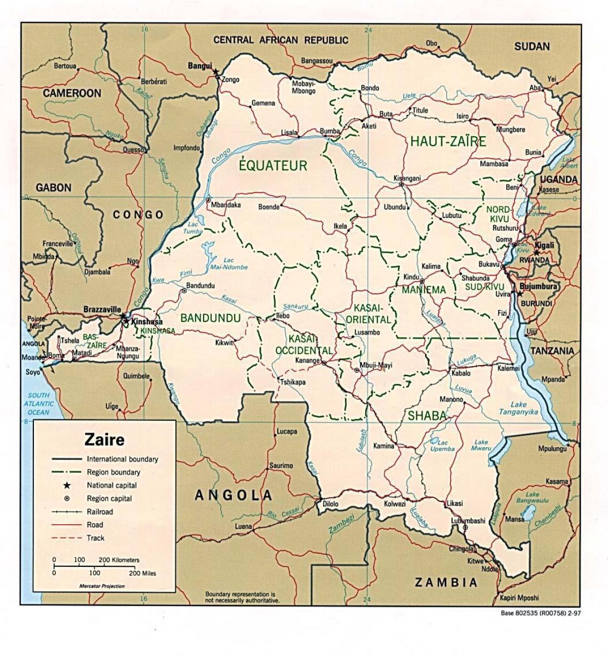 zaire àfrica mapa