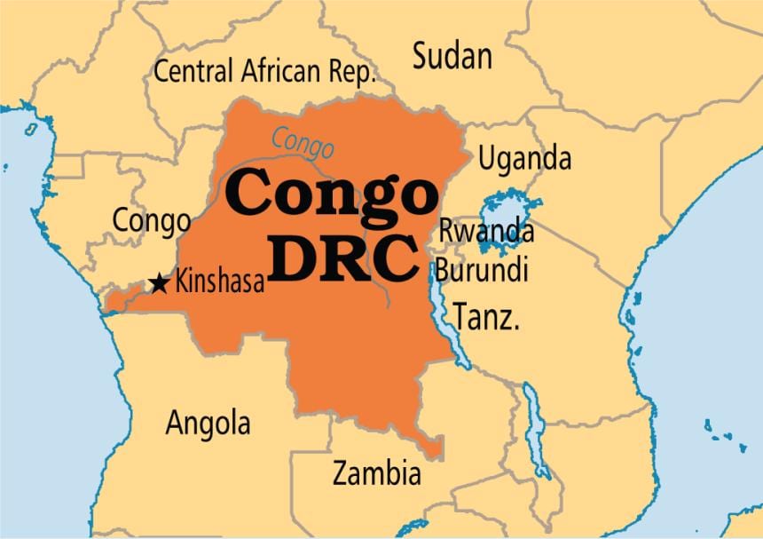 mapa de la república democràtica del congo